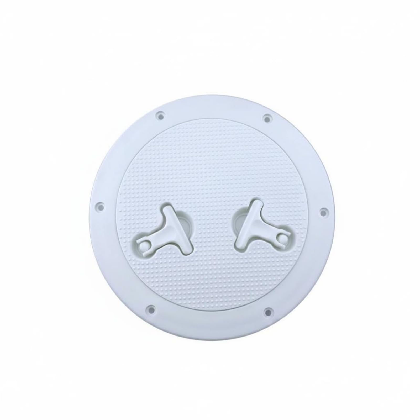 LOVIVER Coperchio Passacavo Tondo per Deck Nautico con di Bloccaggio Stabile Antiscivolo Adatto per Accesso Vano Tecnico Manutenzione Barca, Bianco