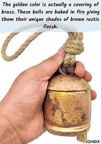 HIGHBIX-10cm-Large-Rustic-Vintage-Lucky-Round-Cow-Bells-On-Rope-Wall-Hanging-Decor-2 HIGHBIX 10cm Large Rustic Vintage Lucky Round Cow Bells On Rope Wall Hanging Decor 2
