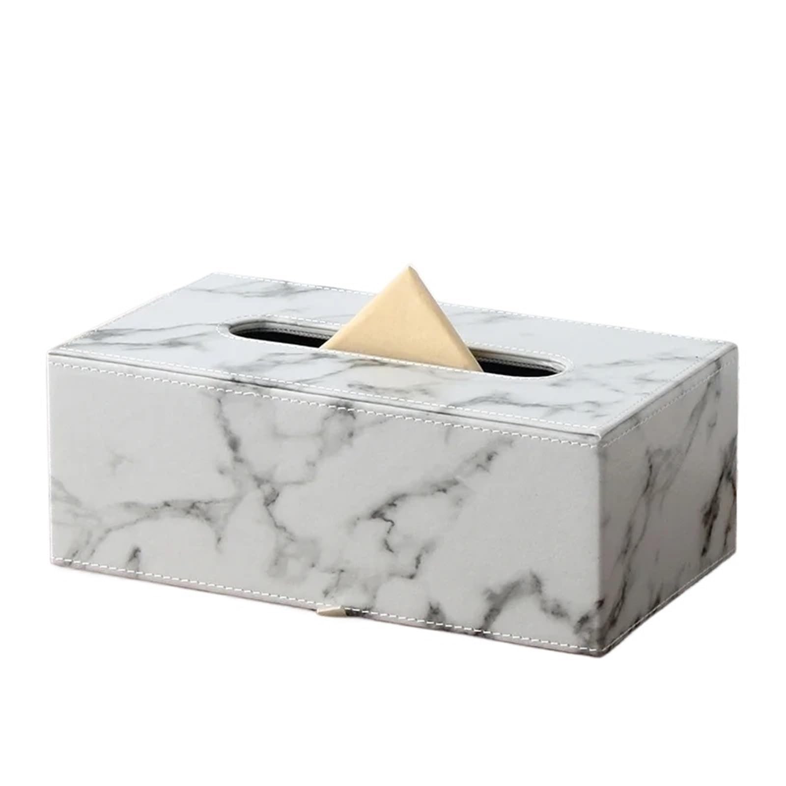 Leather Tissue Boxs Living Room Bedroom Desktop Tissue Holder Bathroom Draw Paper Storage Box Home Decoration(B -25x13.6x9.3cm)