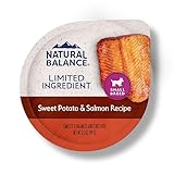 Natural Balance Limited Ingredient Small Breed Adult Wet Dog Food, Sweet Potato & Salmon Recipe for Sensitive Stomachs - 3.5oz Cups (Case of 12)