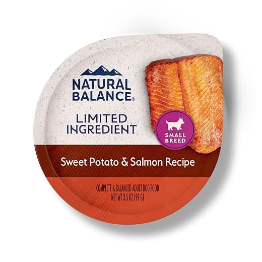 Natural Balance Limited Ingredient Small Breed Grain-Free Wet Dog Food Cups - Rich Animal Protein Source - Balanced Nutrition - Free of Corn, Soy & Wheat - 3.5 oz - Salmon & Sweet Potato - 12 Pack