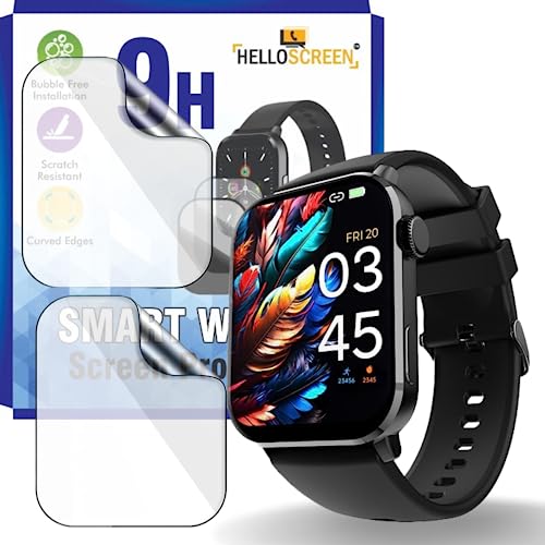 Image of 9H Screen Protector Flexible TPU Screenguard For BEAT XP UNBOUND+ [1.8 inch] Smartwatch (2 Pack) - Unbreakable Hydrogel TPU Film [ Not A Tempered Glass]