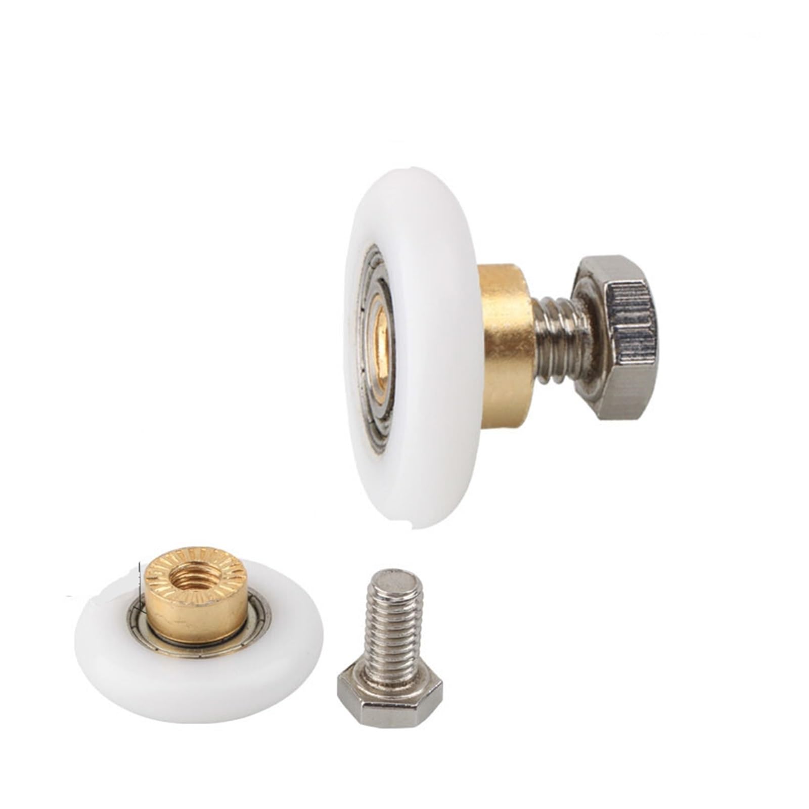 Vnakrny Diameter 23Mm Shower Door Rollers 20Pcs Sliding Roller Hardware Kit