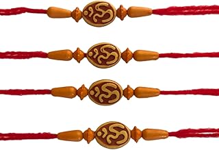 Set of 4 Rakhi for brother Bhaiya Bhabhi Gift Set for family Raksha Bandhan Festival Rakhi for Bhaiya and Bhabhi Indian latest Rakhi for bhai Thread bracelets Rakhi Thread Bracelet Wrist bands for Loving Brother Sister