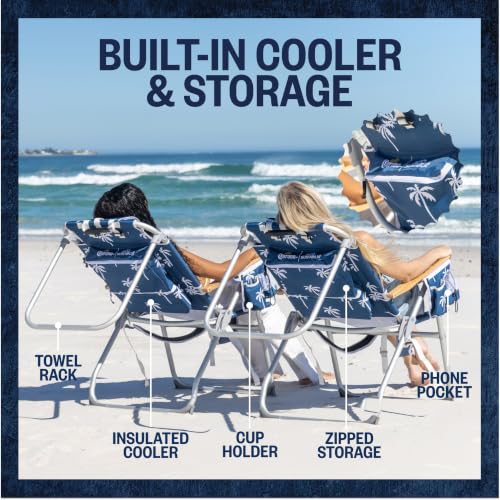 Image of SUN NINJA Folding Beach Chair for Adults with 17 inch seat Height - 1pc