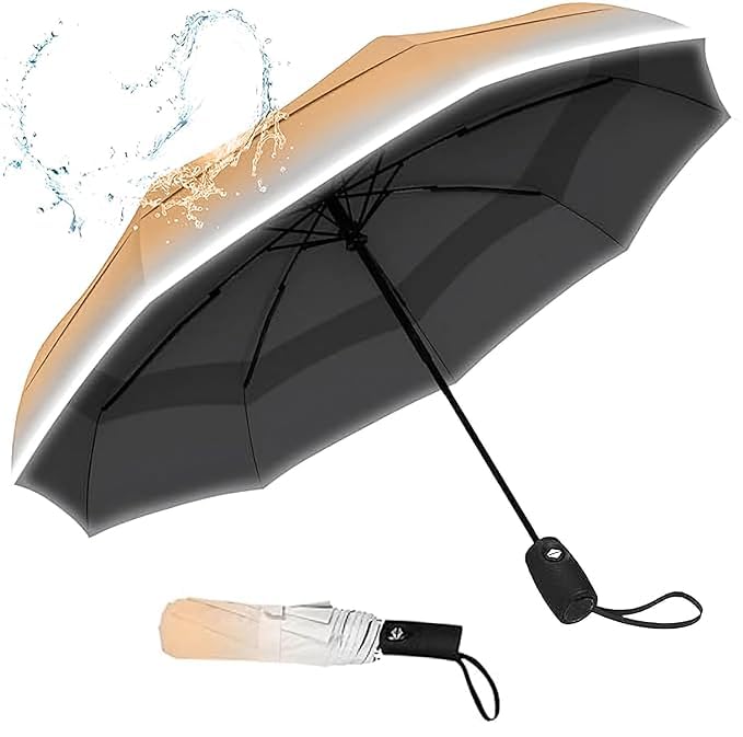 PESOMA Umbrella for Women | Umbrella for Men | Umbrella for Rain, Windproof Umbrella Large Kids,Girls,Boys - 3 Fold with Auto Open and Close Small Folding Umbrella Travel (Purple Grey) (B0D9JNNXB6) Amazon Price History, Amazon Price Tracker