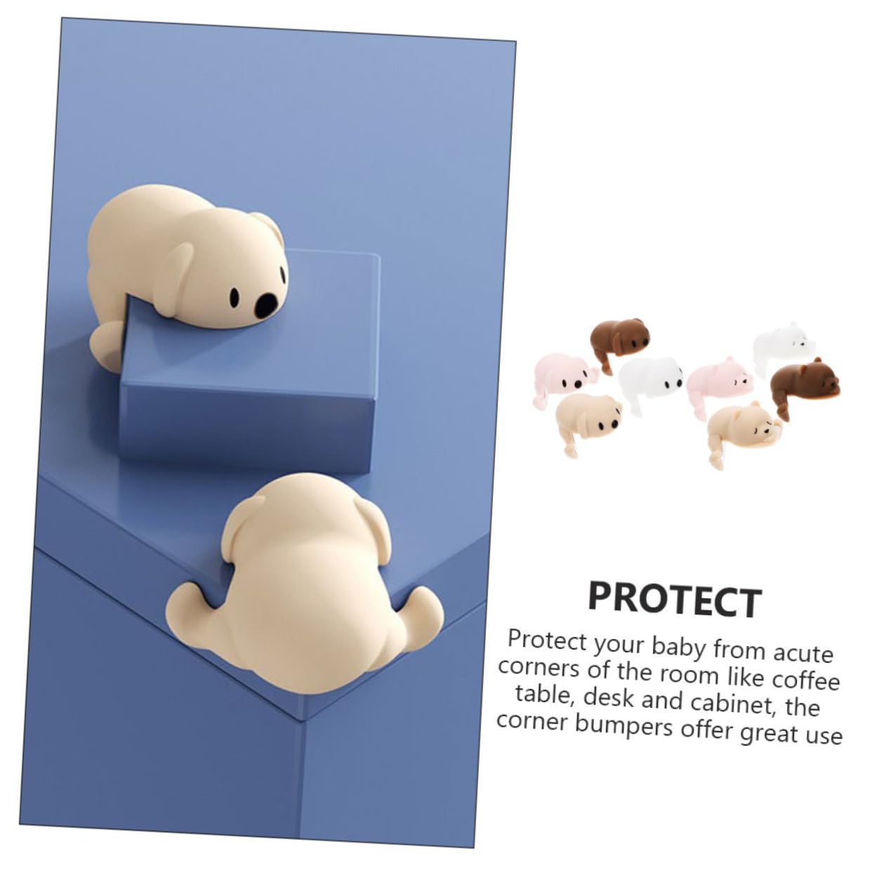 YARNOW 5 Series Protector De Esquinas Bebés Animales De Protección De Bordes De Muebles Seguridad Casa 8 Piezas X 5