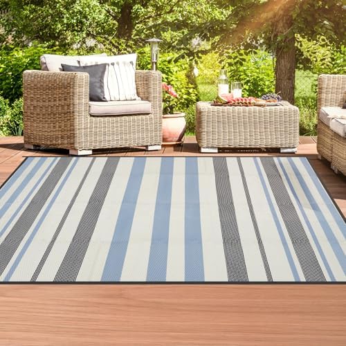 Amazon.com: ZORMY Outdoor Rugs 9'x12 Waterproof - Reversible Patio Rug Clearance, Plastic Straw ...