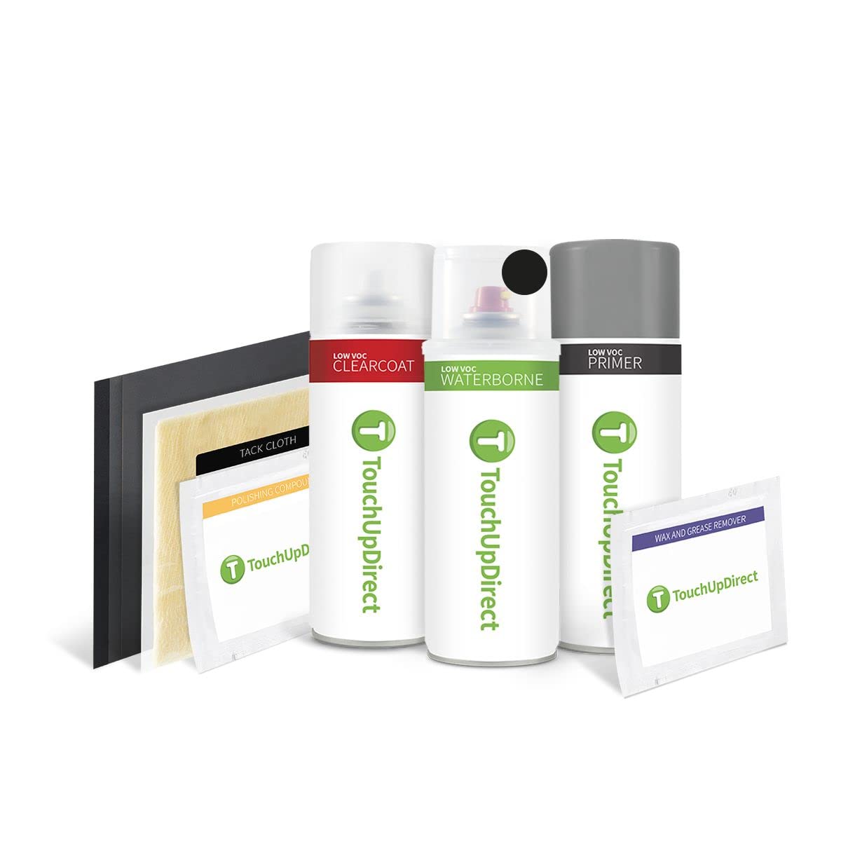 TouchUpDirectNH-731P Crystal Black Pearl Compatible With Honda Exact Match Touch Up Paint Aerosol - Platinum Package