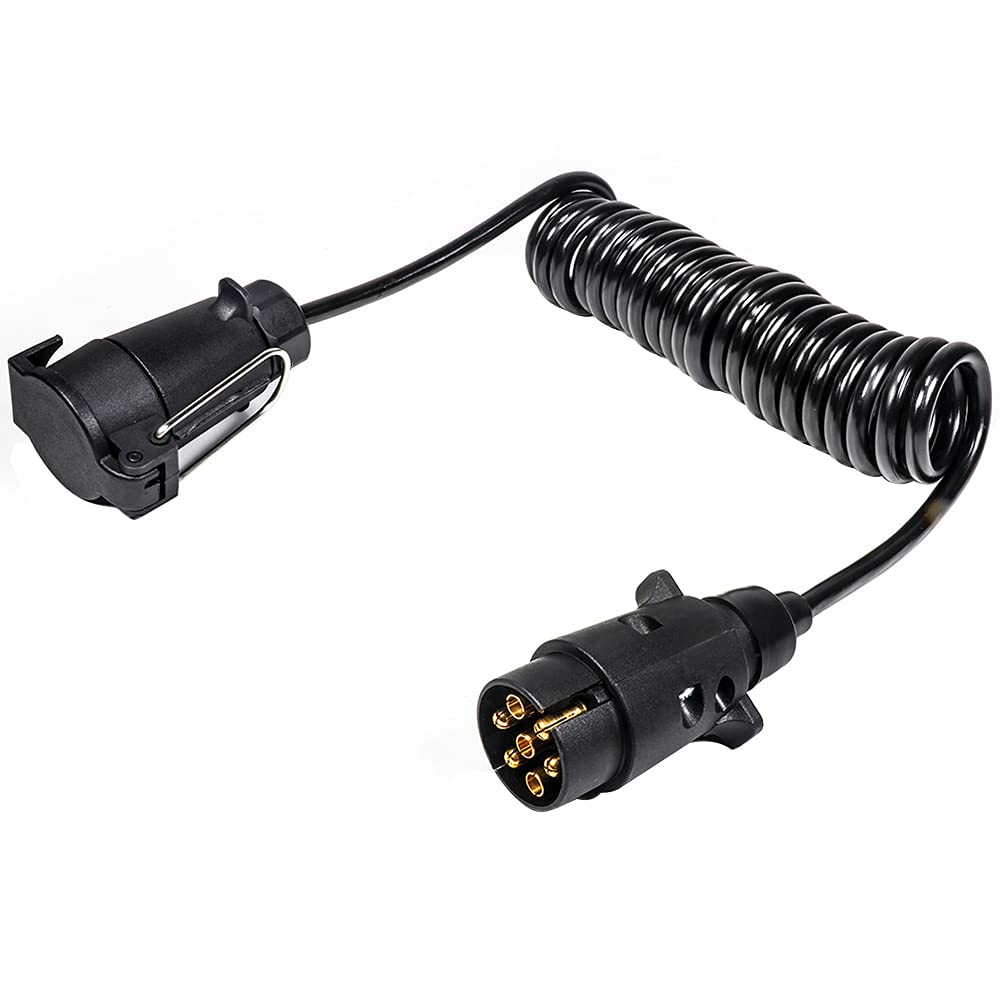 Prise Et Fiche Remorque 7 Broches étanche - Métal Aluminium, 12V, Pour Attelage Voiture Ou Camping-car