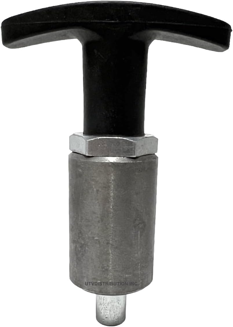 T Handle Spring Loaded Pull Pin /Pop Pin 3/8" Shank Curve Handle