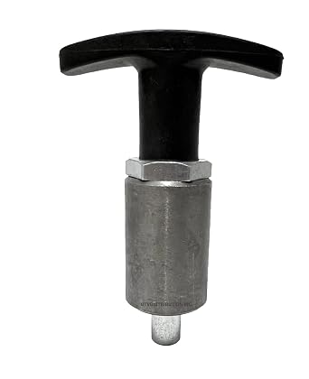 T Handle Spring Loaded Pull Pin /Pop Pin 3/8" Shank Curve Handle