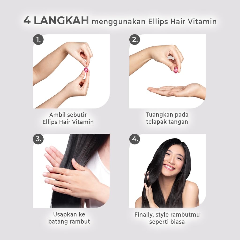 Ellips Witamina do włosów z kompleksem Pro-Keratin (50 kapsułek), olejek do pielęgnacji włosów, jedwabista czerń (opakowanie 1 szt.)