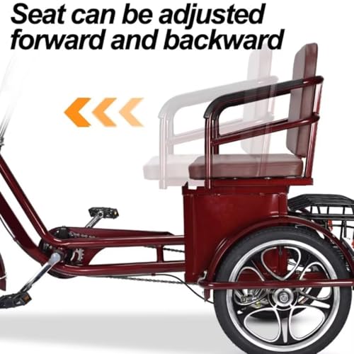 Triciclo para Adultos con Asiento de Espuma y Canasta miniatura 4