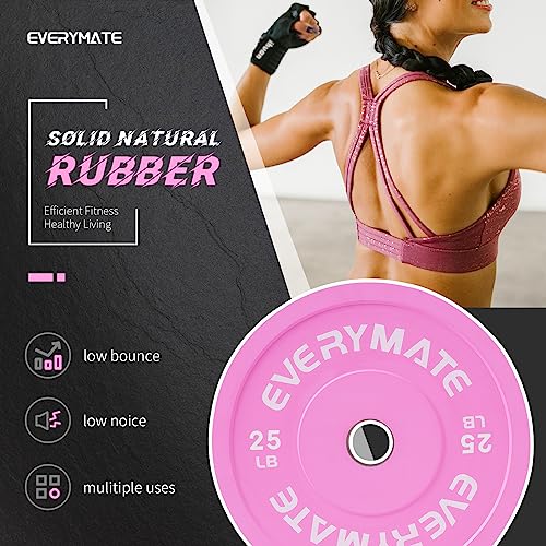 Image of EVERYMATE Change Weight Plates 1.25LB 2.5LB 5LB Set Fractional Olympic Bumper Plates for Cross Training Steel Insert Strength Training