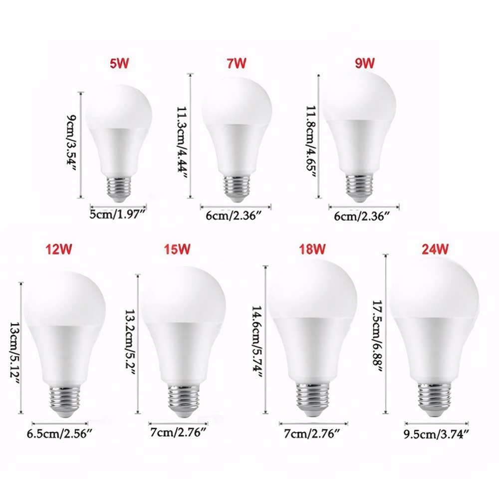 Bombillas LED en espiral 2/10 de 24 W, bombillas LED E27 (equivalente a incandescente de 240 W), luz cambiante de tres colores no regulable, bombilla LED de bajo consumo para iluminación fotográfica