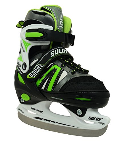 SULOV Boys B Duo-S Skate 2V1 Marko, Size-Small, Color-Black/Green
