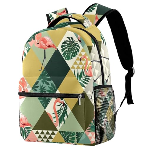 Sac à dos d'école flamants roses 29.4x20x40cm pour voyage ados