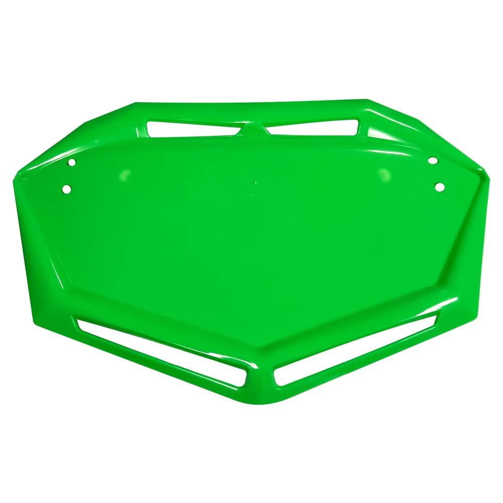 cyclingcolors BMX Plate Bracket Number Fork Head Bike Trial Aero Design Plastic Competition MTB Motocross MX Motorcycle Quad Kart Cross Karting Enduro (Green)