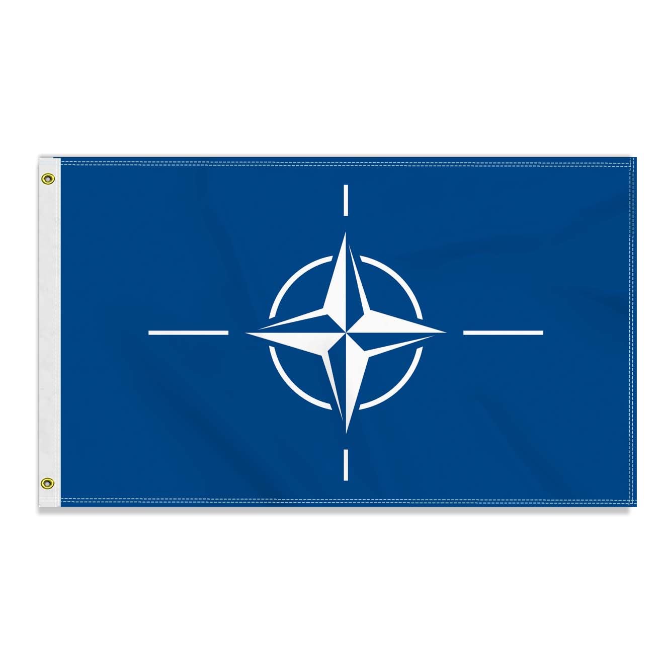 3×5 FT Nato Flag, Large 90×150 CM 150D North Atlantic Treaty Organization Outdoor Banner,Decor Garden With Brass Gromment — image 1