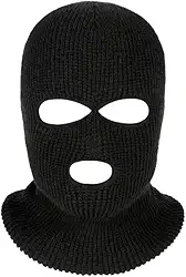 Capuz Ninja Balaclava Preta 3 Furos, para Motoqueiros, Ciclistas