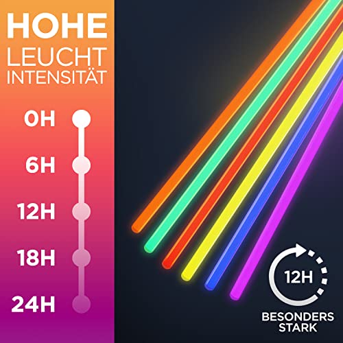 Knicklichter Molinorc 100er Set für Kinder – Leuchtstäbe für Partys