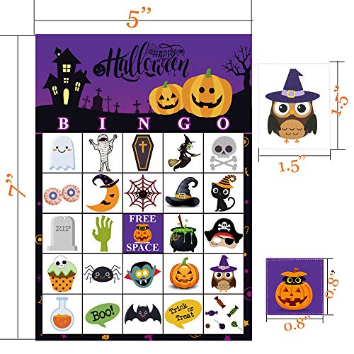 Funnlot Halloween Bingo Game for 24 Players, Party Games for Kids Classroom - image 2