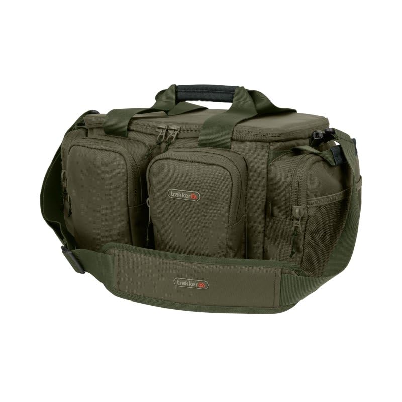 Trakker NXG Compact Carryall | Stiffened Bivvy Table Lid | 5 External Pockets | Heavy Duty Zips | N-dura Fabric | Waterproof Base with Rubber Feet | Padded Shoulder Strap | Carry Handles | Code 204123