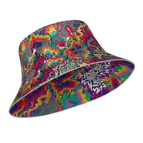 Image of Bucket Hat Beach Summer Sun Hat Reversible Fisherman Hats Double Sided Wearing for Women Men Boys Girls