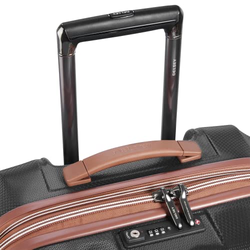 Delsey Paris St. Tropez Hardside Expandable Luggage With Spinner Wheels, Black, 2-Piece Set (21/28) #TOP7
