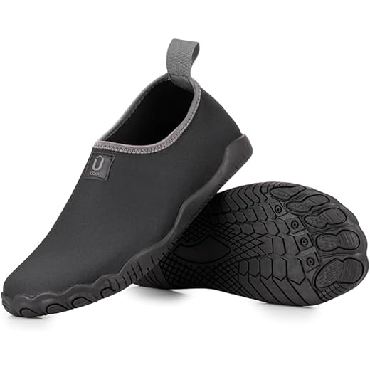 Sapatilha Náutica Neoprene Unissex Corrida Pesca Mergulho Praia Caiaque Trilha Surf (Preto Cinza, BR, Adulto, Numérico, 41)