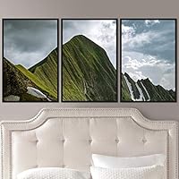 3 Piece Framed Canvas Wall Art Mountain Landscape Canvas Prints Home Artwork Decoration for Living Room,Bedroom - 16