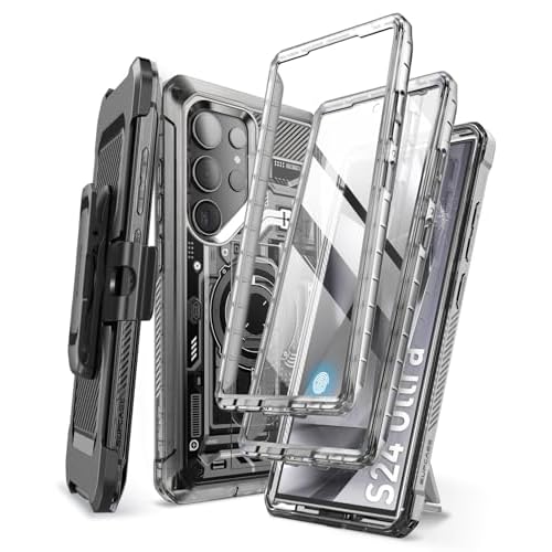 SUPCASE for Samsung Galaxy S24 Ultra Case with Stand, [Unicorn Beetle Pro] [2 Front Frames] [Built-in Screen Protector & Belt-Clip] Military-Grade Protection Phone Case for Galaxy S24 Ultra,