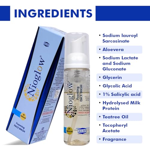 Image of Nioglow foaming facewash 60ml
