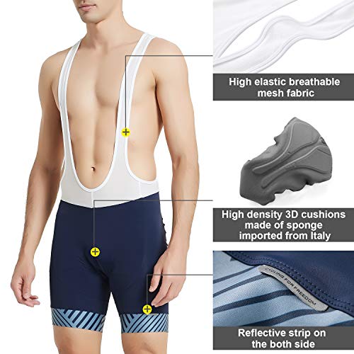 Image of Santic Cycling Bib Shorts Bib Pants Bike Shorts Men Cycle Pants Cycling Pants Men's Summer Bicycle 3D Sponge Padded
