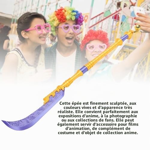 Garsent Modèle D'épée imprimé en 3D, Accessoire de Scè Modèle D'épée D'anime PLA, Accessoire de Costume de Cosplay et Pièce D'exposition de Collection pour Les Amateurs de Cosplay, 25 Pouces – vue 8