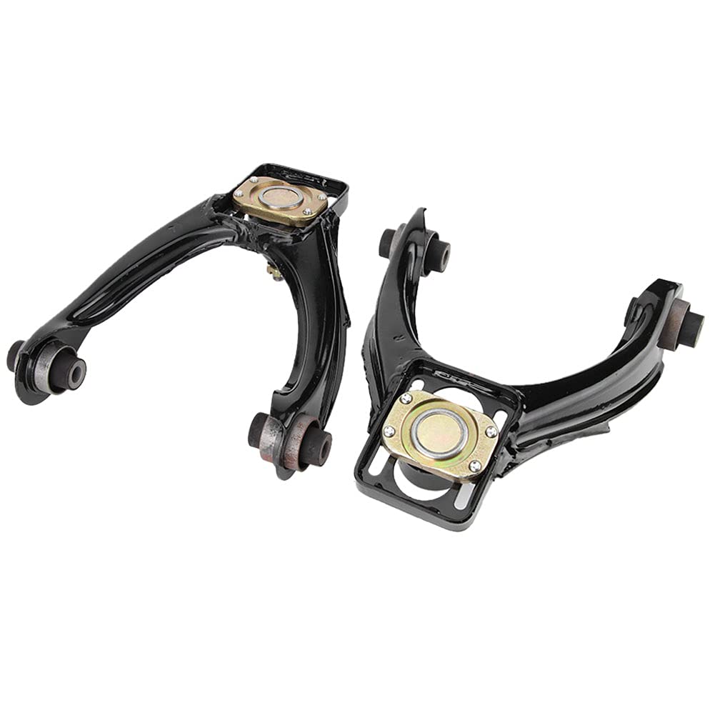 Wakects Regulowany Zestaw Przedniego Górnego Wahacza T6061 Aluminium do EK 1996-2000, Trwały, łatwy w Montażu, Idealny dla Zwiększonej Wydajności (BLACK)