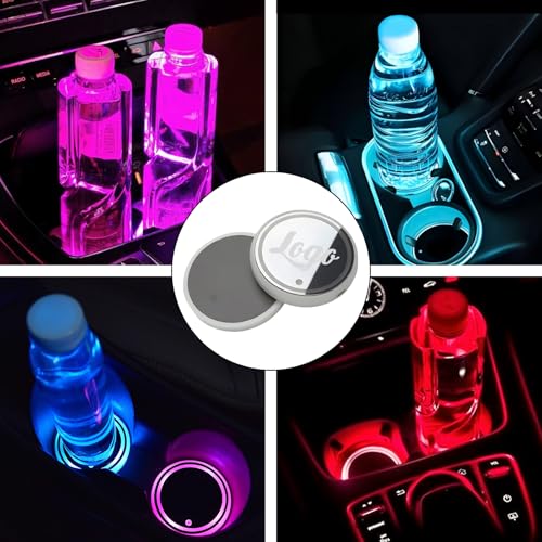 2PCS luces LED personalizadas para porta vasos de coche miniatura 7