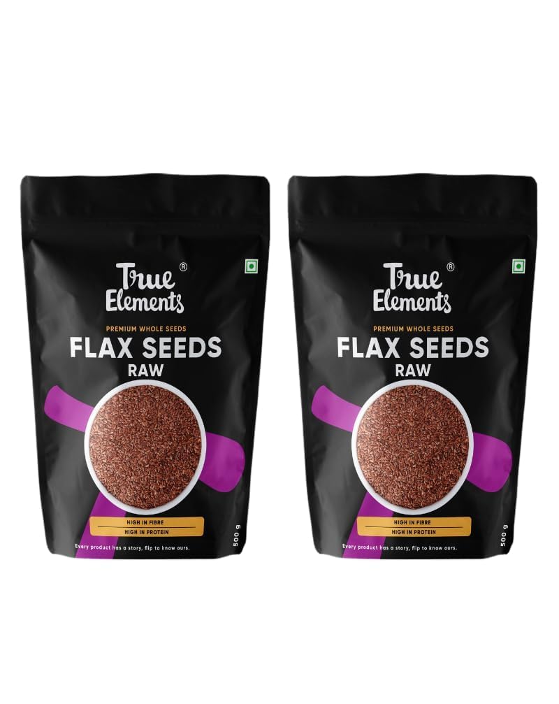 True Elements Flax Seeds Raw 1kg (500gm*Pack of 2) - Fibre Rich Alsi Seeds | Flax Seeds for Hair Growth | Seeds for Eating | Healthy Eating (B0CMJ28JY3) Amazon Price History, Amazon Price Tracker