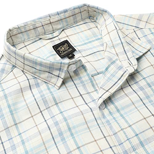 Image of CAHOOT Men's Textured Tactile Shirt for Casual Wear | Spread Collar | Short Sleeve | Button Closure | Shirts Crafted with Comfort Fit for Everyday Wear