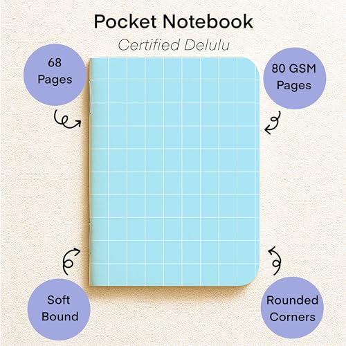Image of KALP A5 Notebook with Pocket Diary Set - 160 Pages, 80 GSM - Ruled, Soft Cover, Combo for Notes, Journaling, Daily Planning, Perfect for Gifting (Certified Delulu)