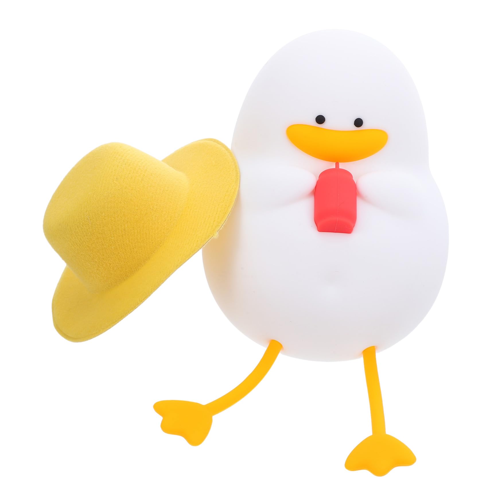 Uonlytech Luz de Noche de Pato Feliz Lámpara de Silicona LED Portátil Luz de Noche para Guardería Lámpara de Dormitorio Brillo Cálido para Lactancia Materna