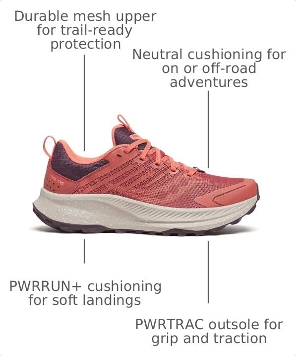 Saucony Women's Ride Tr2 Sneaker, Brick/Wine, 9.5 - image 3