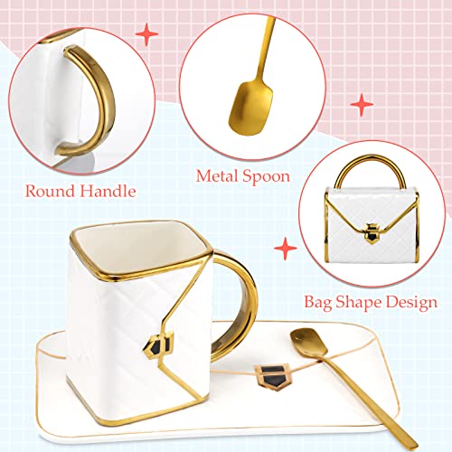Set 4 tazas manos bolsa 10 oz cerámica clásico miniatura 3