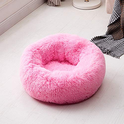 Lit de chien avec coin de canapé en mousse rose pour soulager les articulations