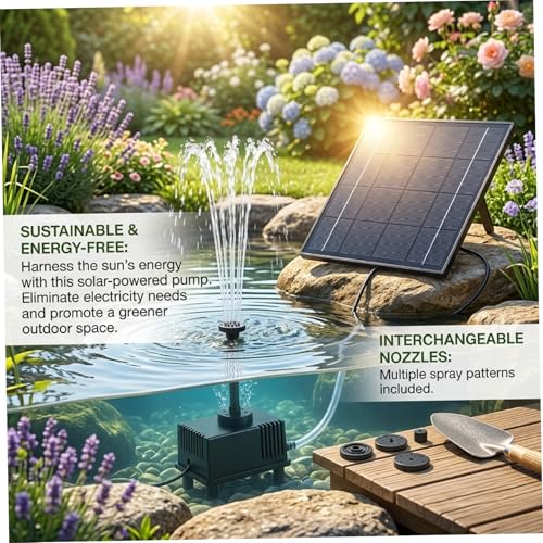 Bomba de agua solar para decoración al aire libre y estanques 6