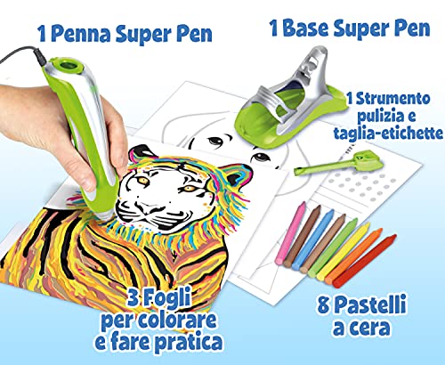 CRAYOLA-Super-Pen-Tigre-per-sciogliere-i-Pastelli-a-Cera-e-Creare-Disegni-in-Rilievo-attivit-agrave-Creativa-e-Regalo-per-Bambini-64-Pastelli-a-Cera-per-Scuola-e-Tempo-Libero-Multicolore