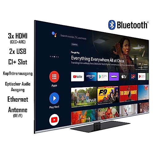 Telefunken Android TV 65 Zoll QLED Fernseher (4K UHD Smart TV, HDR Dolby Vision, Triple-Tuner, Dolby Atmos) QU65AN900M – Bild 3