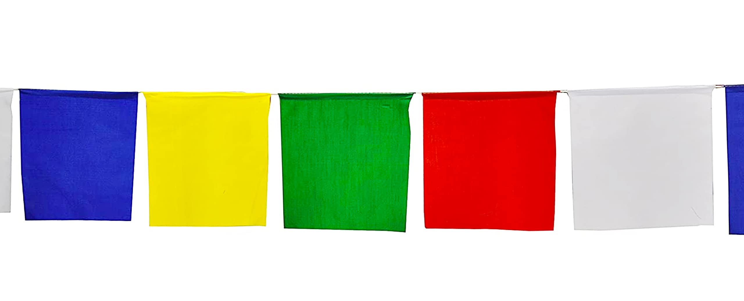 Mudra Crafts Sitatapatra Drapeaux de prière tibétains à faire soi-même - Kit de fabrication de drapeaux de prière avec drapeaux de prière vierges - Grand drapeau de prière népalais de 17,8 cm
