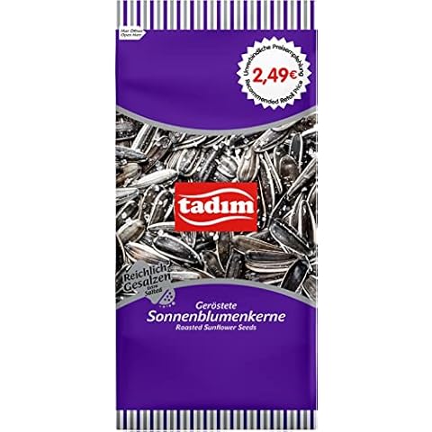 Tadim Schwarze Sonnenblumenkerne 270 gr. geröstet und reichlich gesalzen (12 Packungen im Karton), 2.04 kilograms Cover